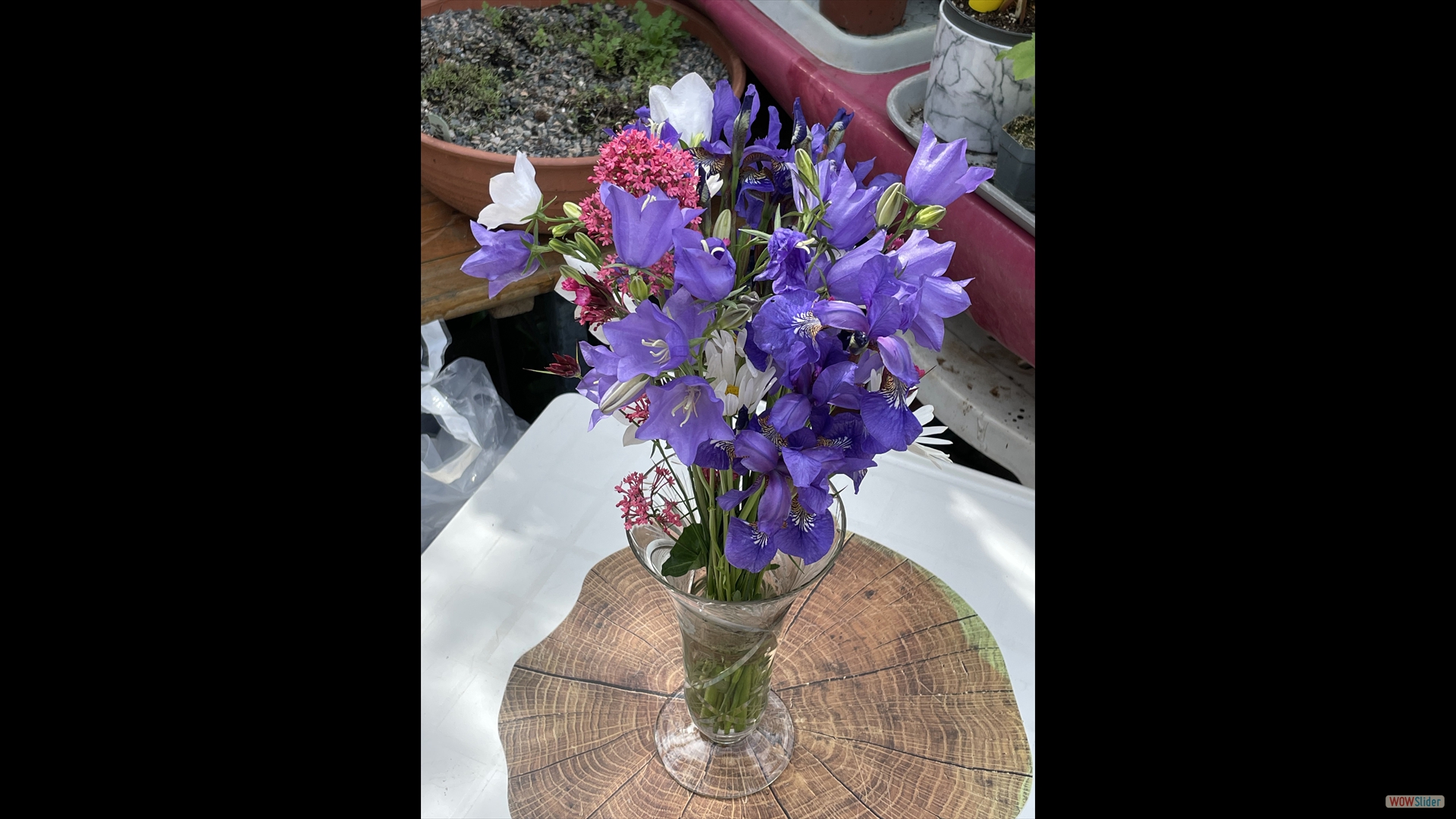 Blumenstrauß für die ersten Besucher